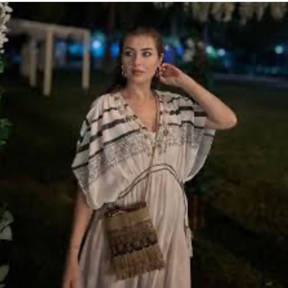 ZARA EMBROIDERED COTTON LONG DRESS NWT - Picture 6 of 14